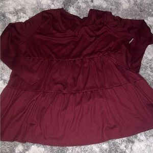 Long sleeve peplum tunic